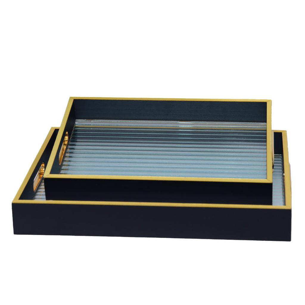 Lot de 2 Plateaux de Service En Bois M2