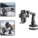 Support Téléphone Voiture Universel avec Ventouse 360° et Mécanisme de Verrouillage